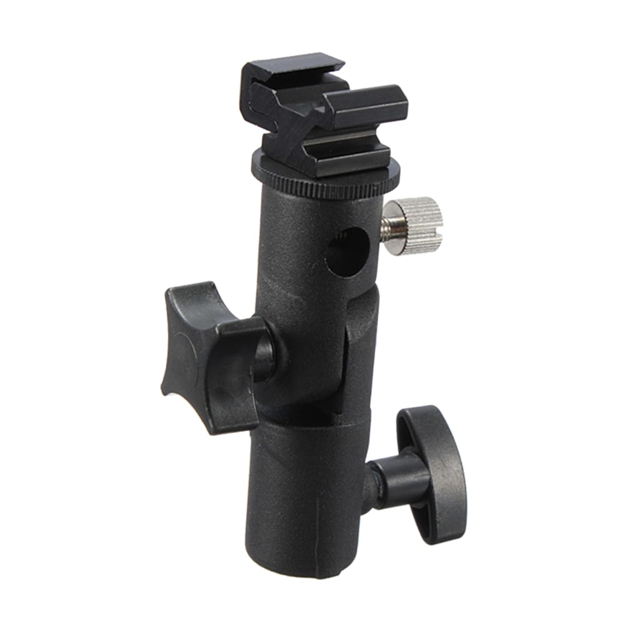 Soporte de flash de metal con anclaje multiusos para paraguas fotográfico 8