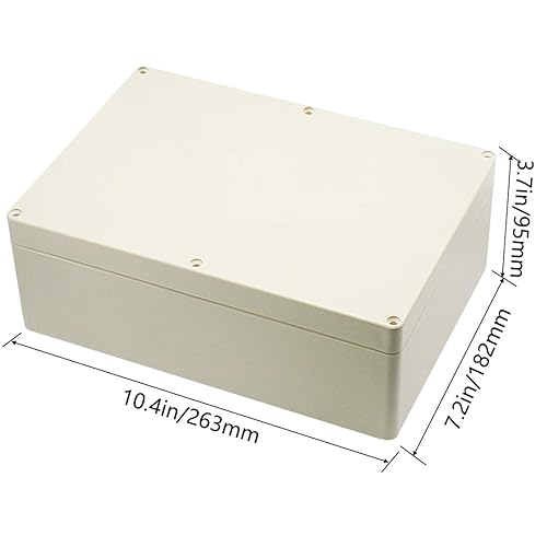 Miniatura 53 de Zulkit Caja de conexiones de plástico ABS a prueba de polvo, impermeable, IP65, cajas eléctricas universales para proyectos, gris 7.9 x 4.7 x 2.2