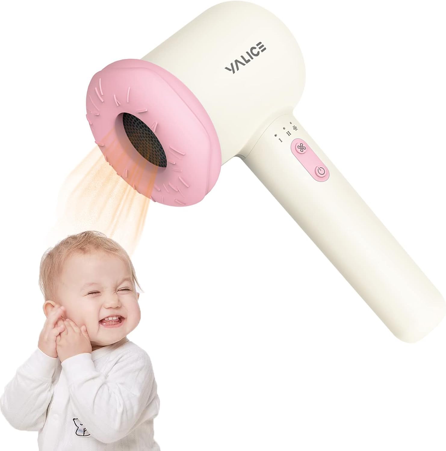 YALICE Cordless Hair Dryer for Baby and Kids Portable Travel Blow Dryer with Gentle Airflow Low Heat Ionic