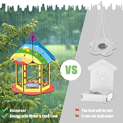 Upgraded Bird Feeders Kids Arts And Crafts Kits For Outdoor, 2-Pack Stem Painting Art Activities Crafts Gifts Outside Toys For Boys Girls Age 8-12 4-6 6-8 3-5 #TOP2