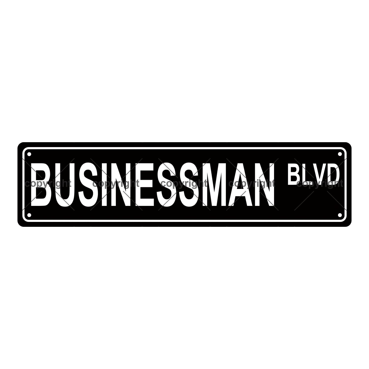 Businessman BLVD Occupation Metal Tin Street Sign Bar Cafe Garage Cave Home Room Wall Bathroom Farmhouse Garden Porch Patio Decor,4x16 Inch