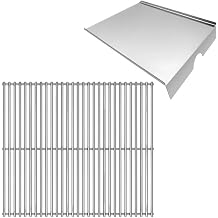 Stainless Steel Cooking Grates with Drip Tray Heat Baffle Replacement Parts for Traeger Pro 575 Pro 22, Full Size Grids with Drip Pan for Traeger 22 Series,for BAC012 BCA070 BBQ07C