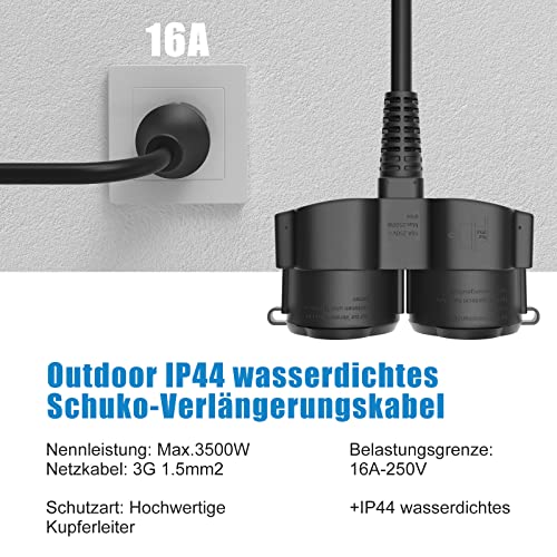 Doppia spina per presa, cavo di prolunga TUFPOWER