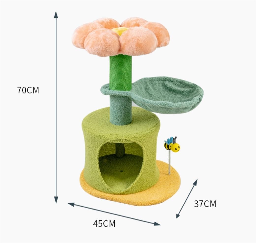 Albero Gatti Tiragraffi Grande per Gatti da Interno Torre per Alta con in Sisal E Cuscinetti in Peluche Imbottito Mobili