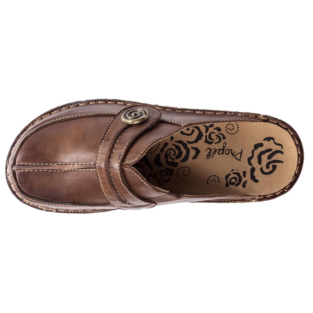 Propét womens Jana Food Service Shoe, Brown, 8 Wide US