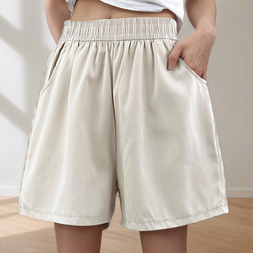 Women Summer Casual Shorts Lightweight Stretchy Blend Comfortable Sport Style Bottoms