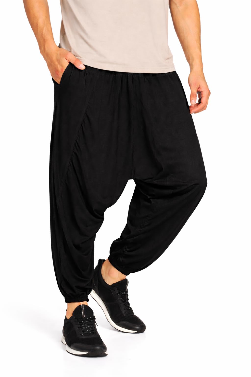 Loose Fit Rayon Dhoti Pant for Women Patiala Slawar Bottom Wear Harem Pants, Waist Free Size (26 Inch to 38 Inch)