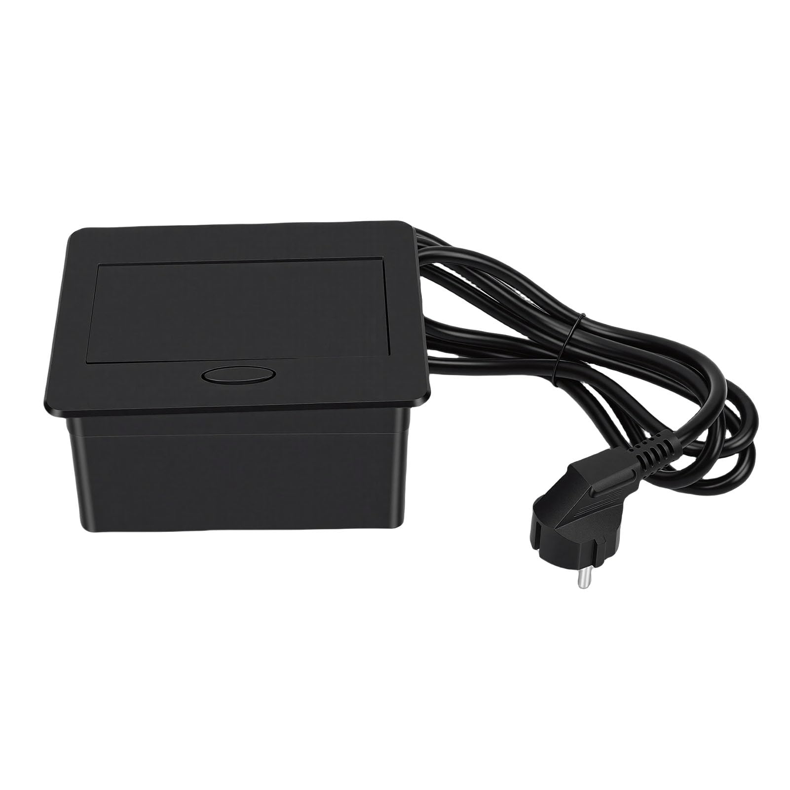Generic Scatola di Derivazione da Incasso Elegante Presa Elettrica Pop-up a 2 Gang e 2 Poli per Ufficio, Casa, Lega di Alluminio (Spina europea 220 V)