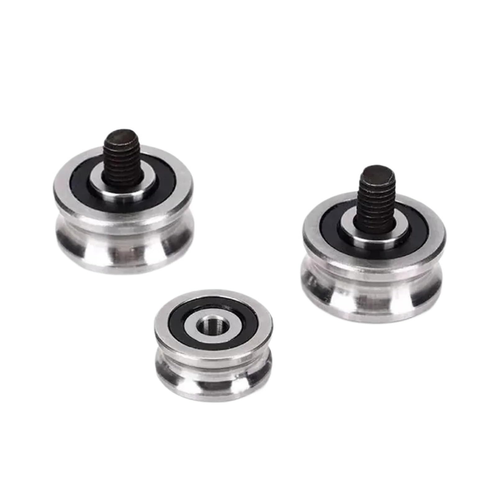 Paquete de 4 rodamientos de bolas de doble hilera de precisión en forma de U SG15 5X17X8MM con ranuras y tornillos SG15 SG15-M5-18(SG15-M5-18)