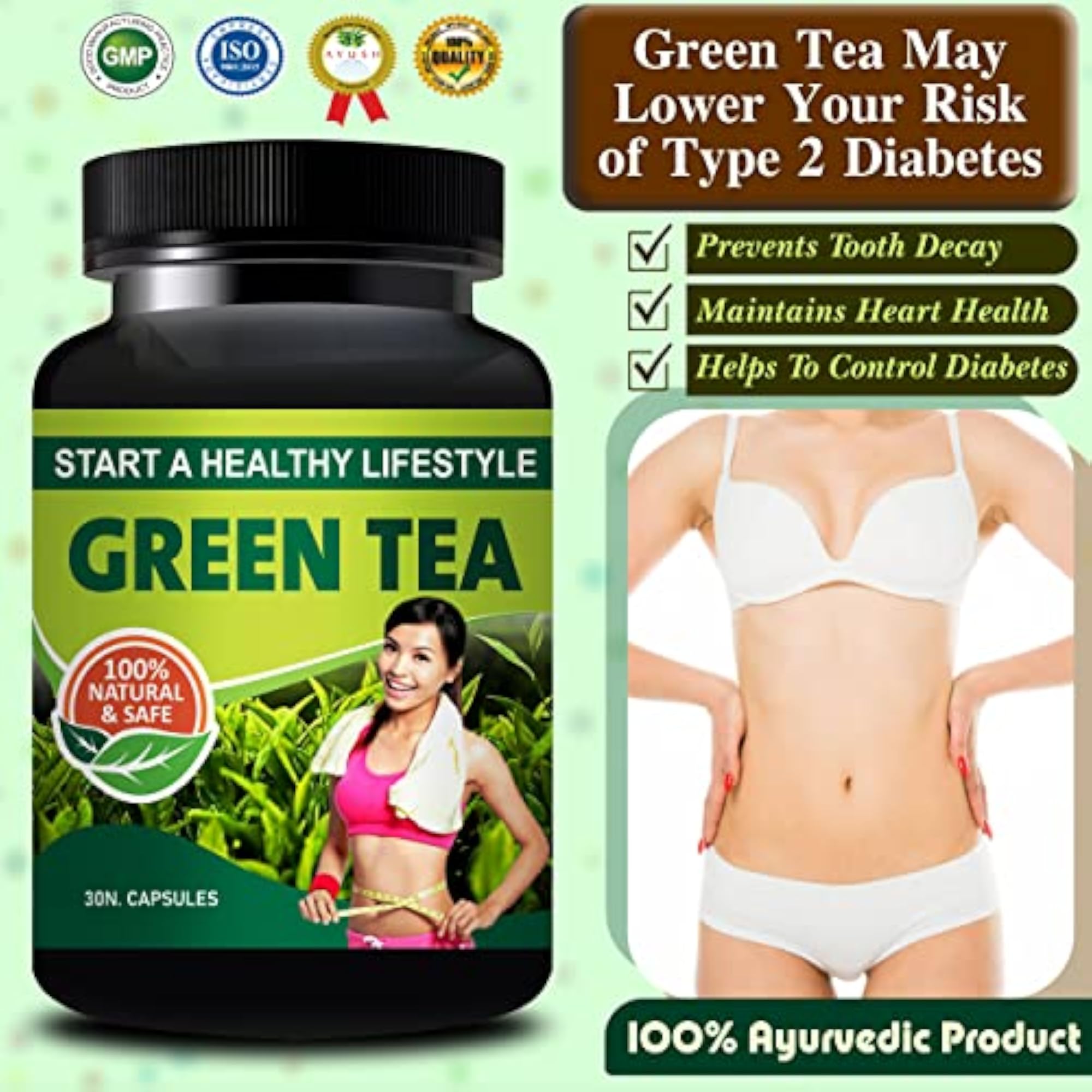 Green Tea Organic Tablet for Weight Management