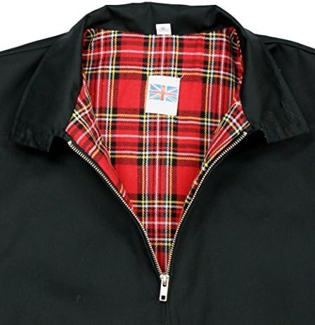 black jacket with checkered inside