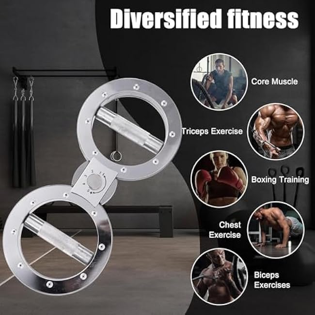 Forearm Strengthener - Stainless Steel Grip Trainer, Ergonomic Muscle Builder | Arm Workout Device, Compact Resistance Exerciser, Powers Training Gear, Gym Home Fitness Accessory for Hand Exercise