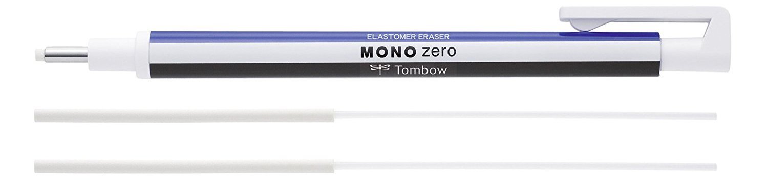 Tombow Präzisionsradierer Mono Zero - Puntas redondas recargables de 2,3 mm de diámetro