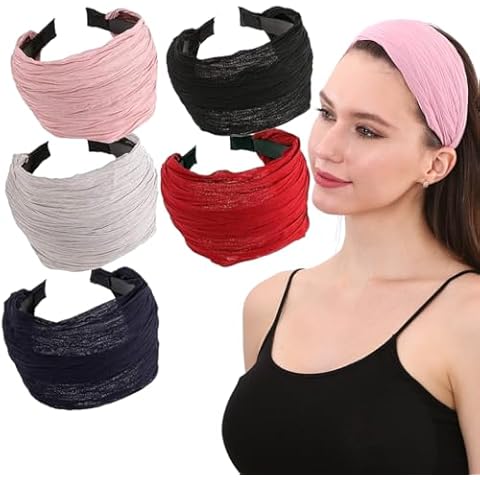 LONEEDY 5 Pack Wide Headbands for Women Cover