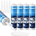 Kohree RV Roof Sealant 4 Pack, Self-Leveling Lap Sealant White, RV Caulking Sealant for RV Roofing, Maintenance, Repair