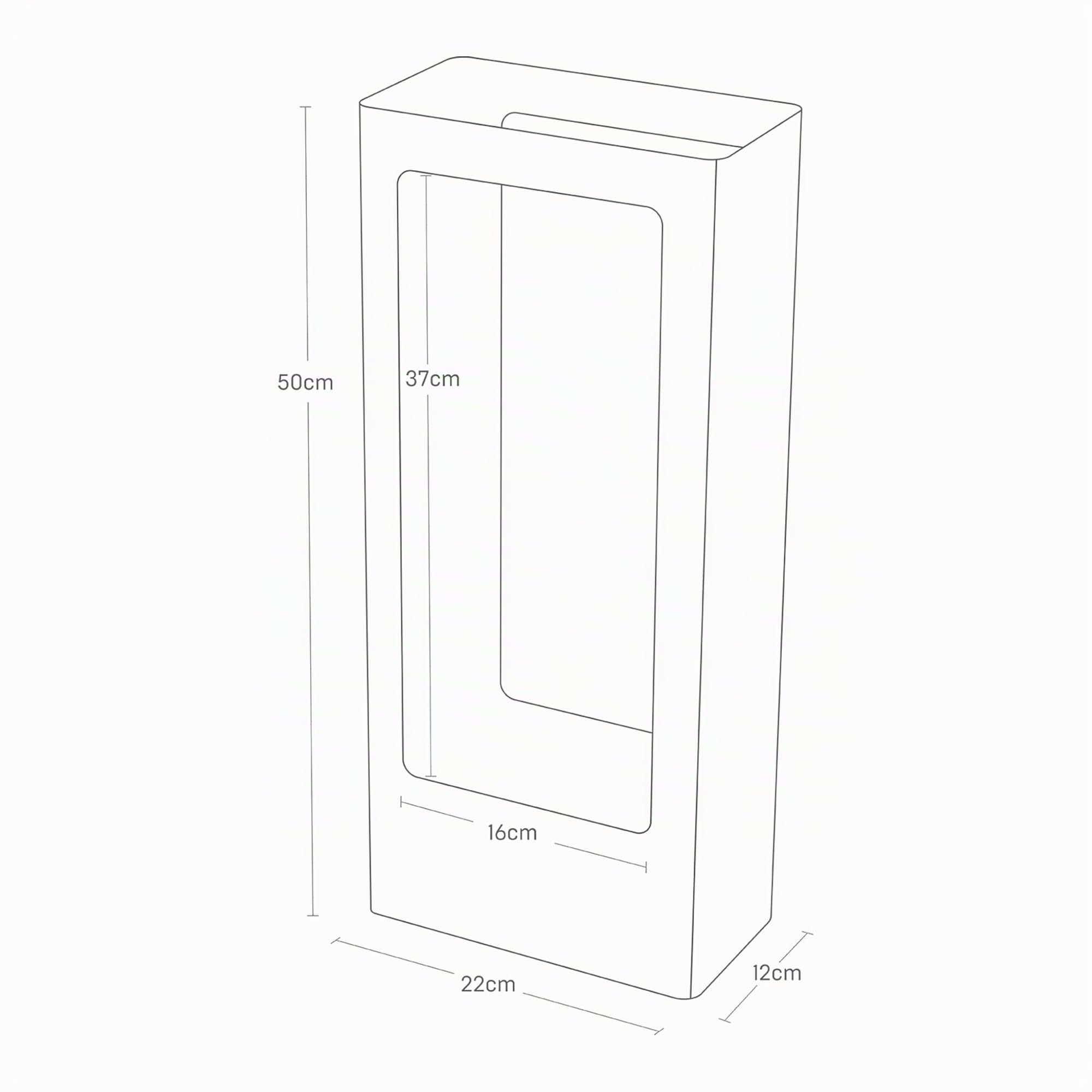 Yamazaki 4929 Tower Slim Umbrella Stand, Black, Steel/Silicone, 22 x 12 x 50 cm