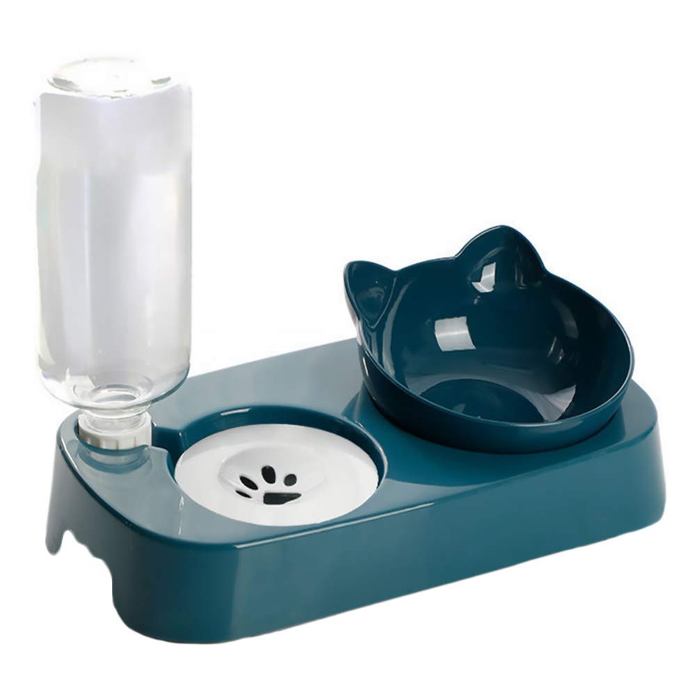 PetVogue Plastic Cute Food Bowl And Water Bowl Set For Dogs.Tilted Raised Cat Food Bowl For Indoor Cats,Automatic Drinking Flowing Water Bowl For Cats.(Blue),23 cm,H_22 cm,W_12 cm (B0DG5VY925) Amazon Price History, Amazon Price Tracker