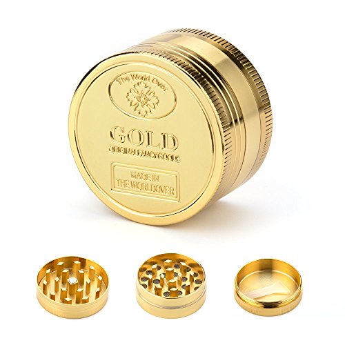 icxox Grinders Gold Collector's Edition Herb Grinder - 3 Pieces Pocket Mini 1.6