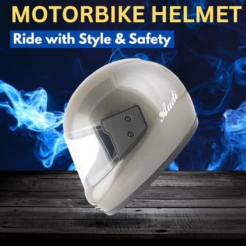 Image of Sage Square Audi Full Face Clear Visor Helmet | ISI Certified | High Standard Safety | Extra Comfort & Stylish