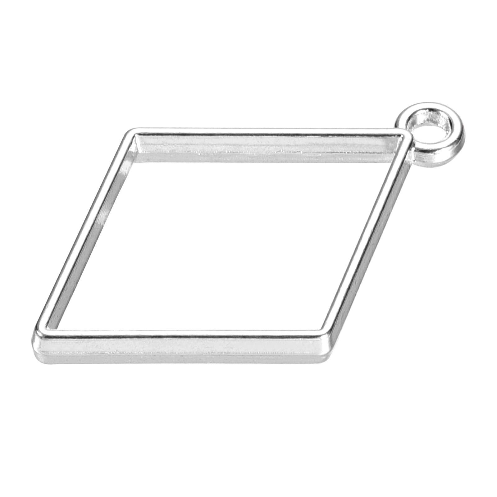 M METERXITY 20 Pack Open Bezels for Resin, Hollow Frames Alloy Rhombus Shaped - Image 4
