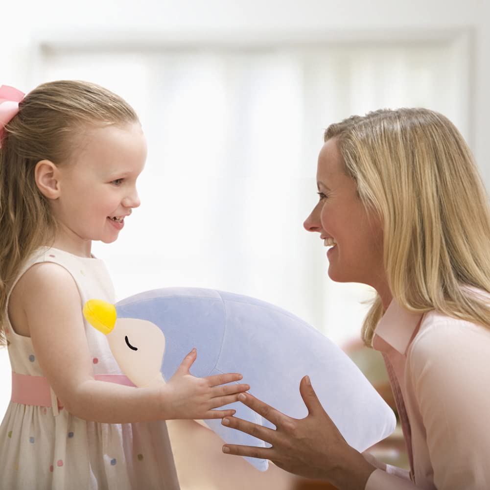 ISAKEN Pinguïn Knuffeldier, pluche kussen, pinguïn, knuffeldier, kussen om te spelen, verzamelen en te knuffelen, pluche speelgoed, pluche speelgoed voor baby's, kinderen, meisjes en jongens