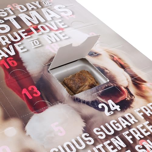 Adventskalender Hund – Nature Snack – 24 natürliche Leckerlis – glutenfrei – ohne Zuckerzusatz – Flamingo