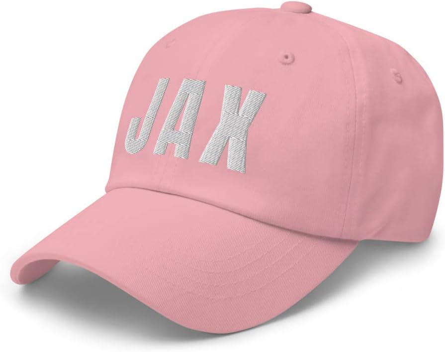 Airport Code Jax Hat Jacksonville Florida FL Dad Cap Embroidered Dad Hat Baseball Cap with Adjustable Buckle Strap