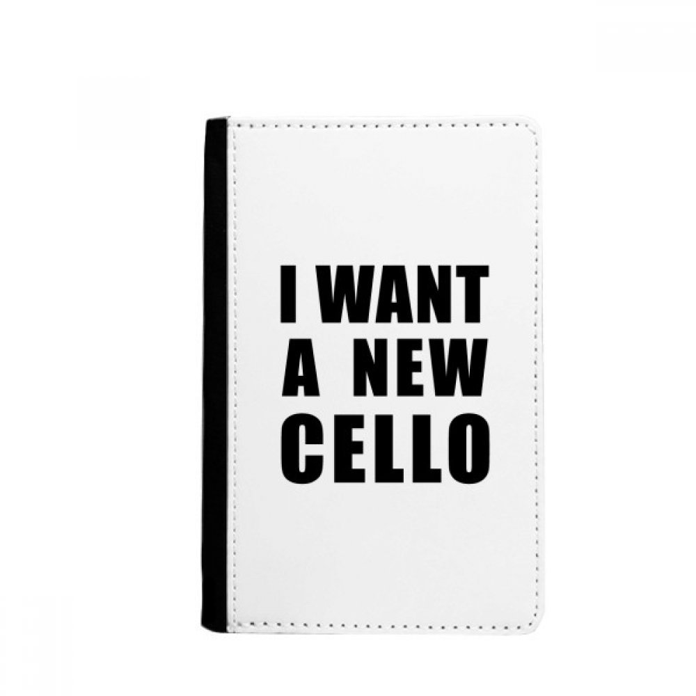 DIYthinker I Want A New Cello Passport Holder Notecase Burse Wallet Cover Card Purse