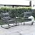 MUPATER 3-Piece Outdoor Rocking Chair Wicker Bistro Set with Table and Cushions, Patio Rattan Rocker Bistro Set for Porch, Grey