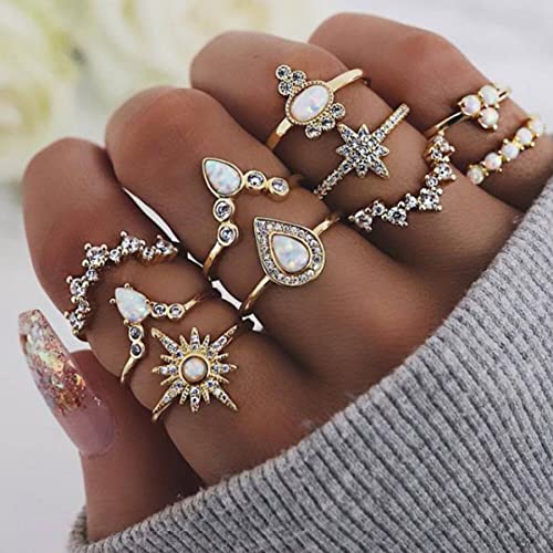 Contemporary Stackable Rings Set (Style 7) - Jewelry Set