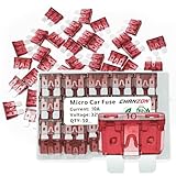 Chanzon 50Pcs UL Listed 10A Standard Blade Fuse ATC/ATO/APR 10 Amp 32V Auto Fuses Fast Blow for Automotive Car RV Truck SUV