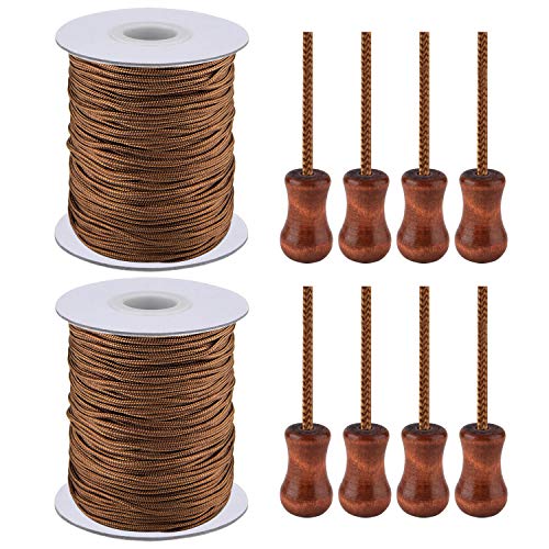 SAYAYA 2 Roll Braided Nylon Lift Shade Cord with Wood...