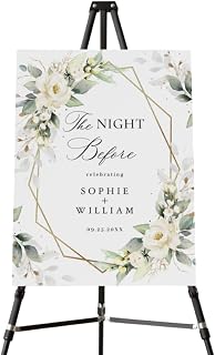 White Roses Eucalyptus Welcome To The Night Before Celebrating Sign, Personalized Rehearsal Dinner Sign, Wedding Rehearsal Decorations, Wedding Gifts for Couple 2025, Bride Groom Women Men Gifts