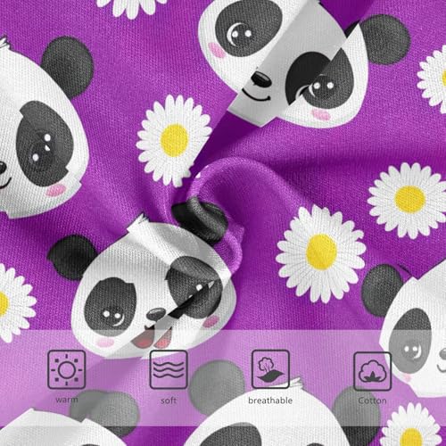 Joisal Cute Cartoon Panda Purple Girls Underwear Toddlers 2t Cotton Panties for Girl Fun Underpants Briefs3