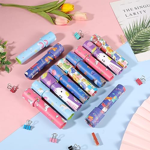 FANTESI 12 Stück Kaleidoskop Set Kaleidoskop Kinder Mitgebsel Mini Kaleidoskop Kinder Kaleidoskop Lernspielzeug für Jungen und Mädchen (Zufällige Farbe)(12 Pcs Zufällige Farbe)