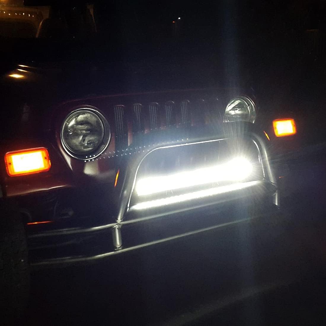 AUXTINGS 22 inch 144W Led Light Bar Spot Flood Combo Beam Offroad LED Work Light With Wiring Harness Kit for Off-road Vehicles 4x4 Atvs Utvs, 12V 24V DC