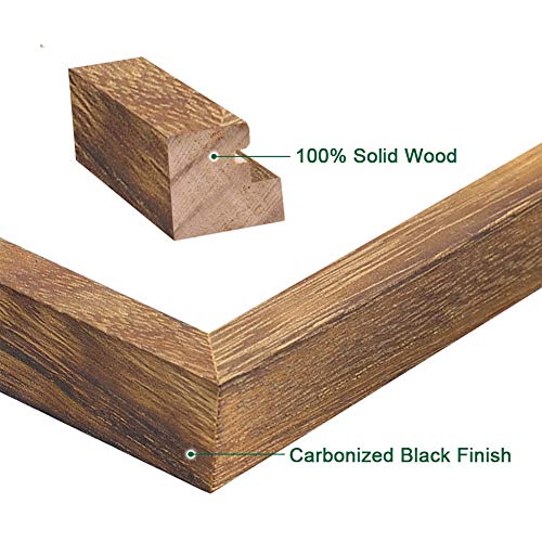 Emfogo 8X10 Picture, Pack Of 2 Picture Frames 8 By 10 With Real Glass, Rustic Solid Wood Photo Frames 8X10 Collage For Wall Decor (Carbonized Brown) #TOP2