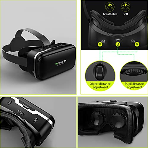 VR Brille Handy Virtual Reality 2022 Upgrade 3D VR Brille für 3D Game Filme weicher & komfortabler VR Headset für Android /iOS 3.5~6.5 inch Smartphone Schwarz - Image 8
