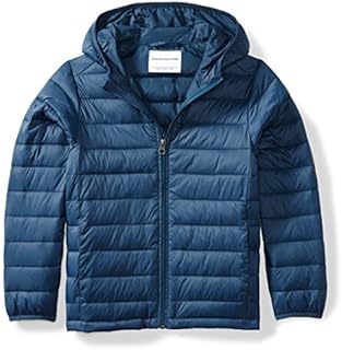 Boys Lightweight Water-Resistant Packable Hooded Puffer Jacket