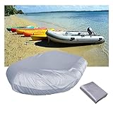 【Installation Sans Effort】 Housse de bateau gonflable avec un cordon d'ourlet entièrement élastique pour un ajustement parfait et profilé, l'installation et le retrait sont un jeu d'enfant, offrant commodité et facilité d'utilisation.