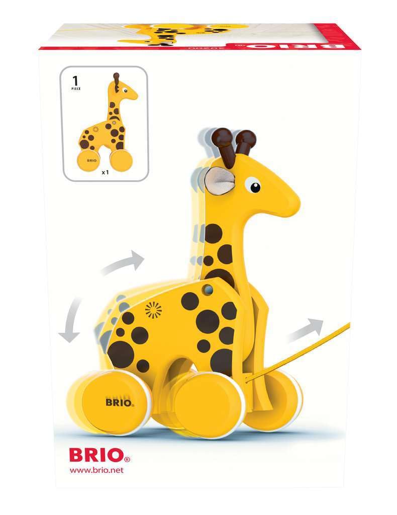 Amazon.com: BRIO 30200 Infant & Toddler - Pull Along Giraffe Wood