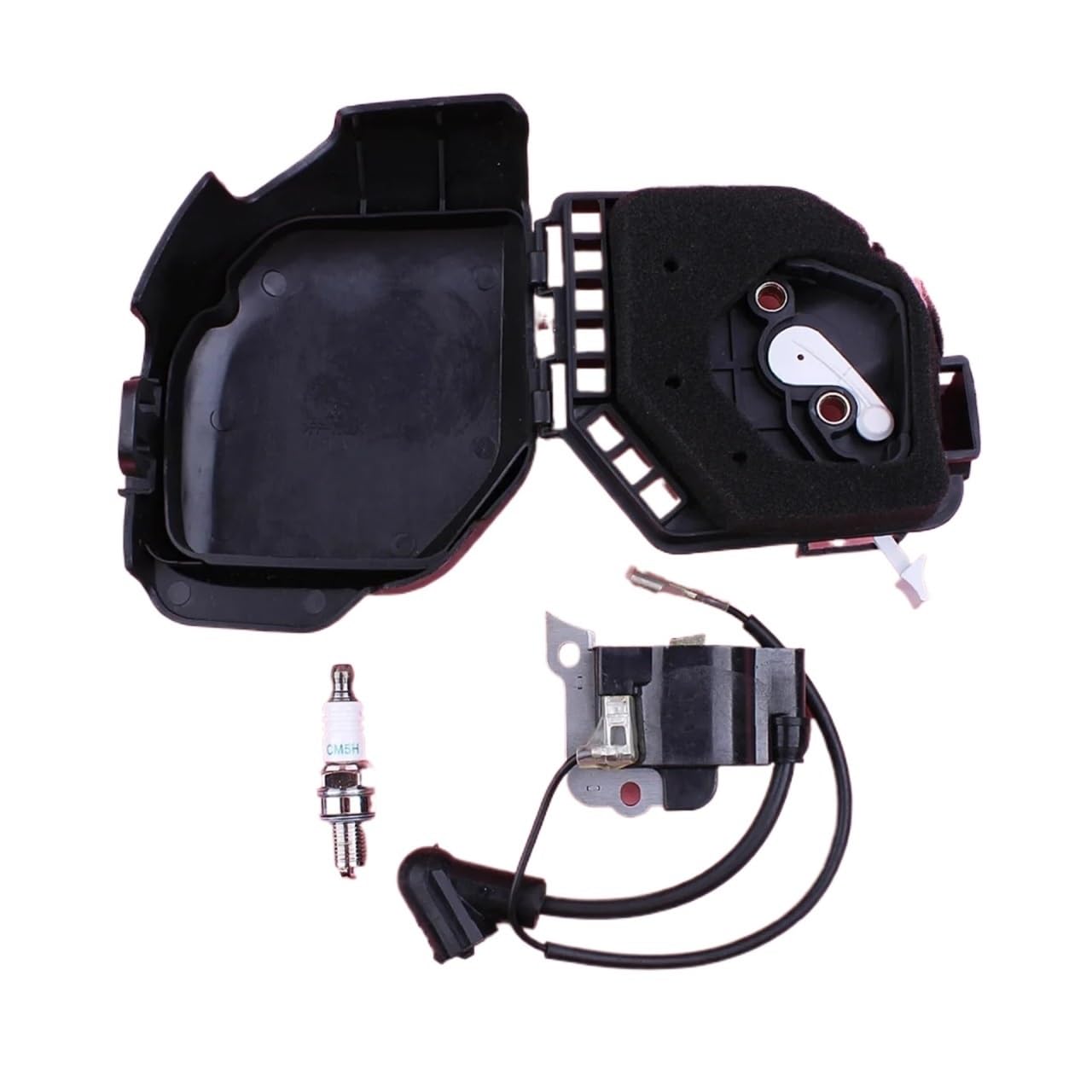 Kit de Repuesto de Filtro de Aire, Bobina de Encendido y bujía for soplador de cortacésped GX25 GX-25.