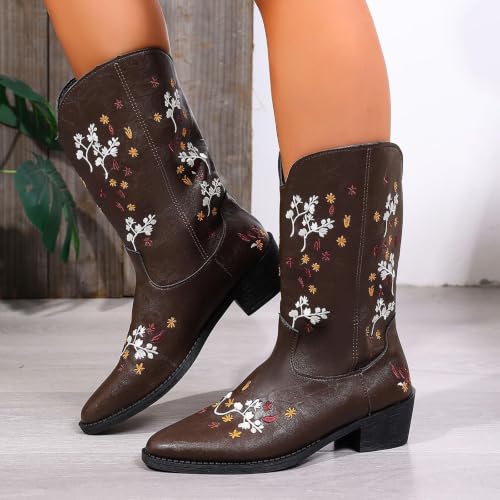 Botas Cowboy Mujer camperas estilo botas de motociclista altas y cómodas 2