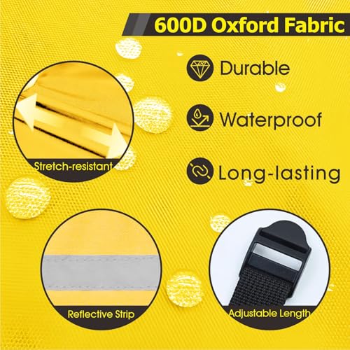 Image of 3 Pcs RV Sewer Hose Weight Bags with Reflective Strip Waste Hose Fastening Device Camper Trailer Sewer Hose Support Hold Down Prevents Dislodging and Accidental Spillage (Yellow)