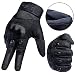 FREETOO Tactical Gloves Military Rubber Hard Knuckle Outdoor Gloves for Men Fit for Winter Cycling Motorcycle Hiking Camping Powersports Airsoft Paintball (Black Fullfinger Plus Velvet, XXL)