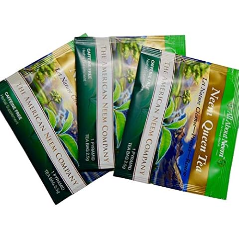 Neem Queen Tea Bags (3 Neem Tea Bags) Made in America - CAFFEINE FREE! Sample Size Cover
