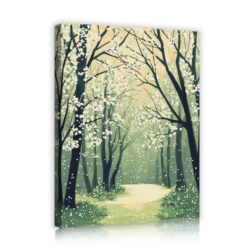 Affiche sentier de la forêt printanière pour chambre zen