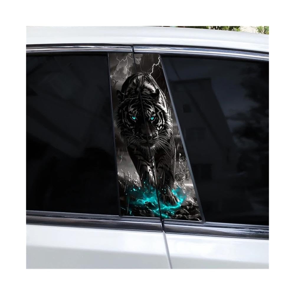 Bertdcx D 2Pcs Iy Animal Style Car Oor Pillar Ecal Scratch Resistant Car Ecal Auto Parts(D)