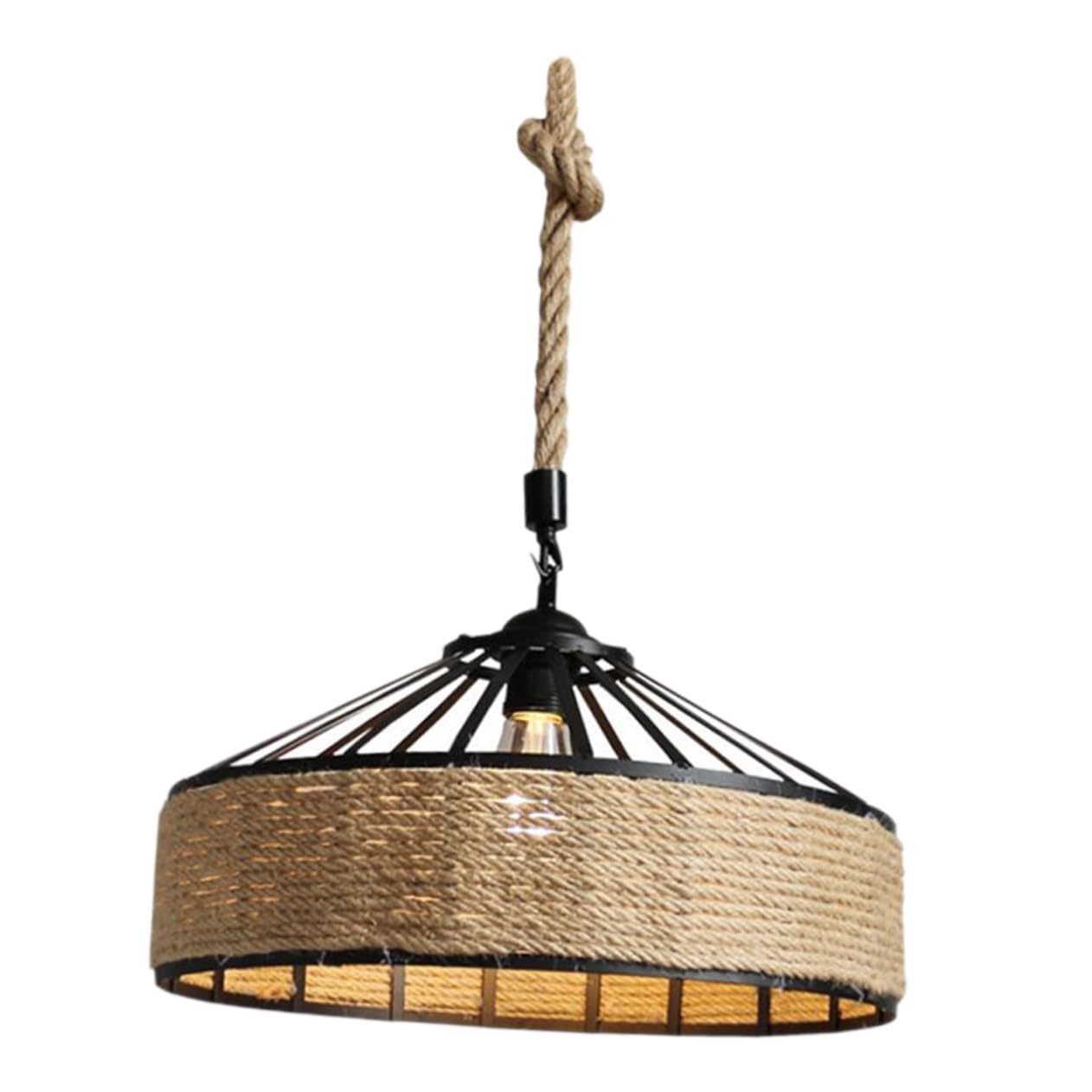 Abat-jour en corde luminaire industriel vintage suspension bar et cuisine