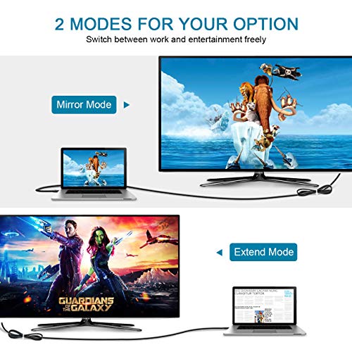 VicTsing HDMI to VGA Adapter Converter Gold-Plated for PC, Laptop, DVD, Desktop and Other HDMI Input Devices - Black